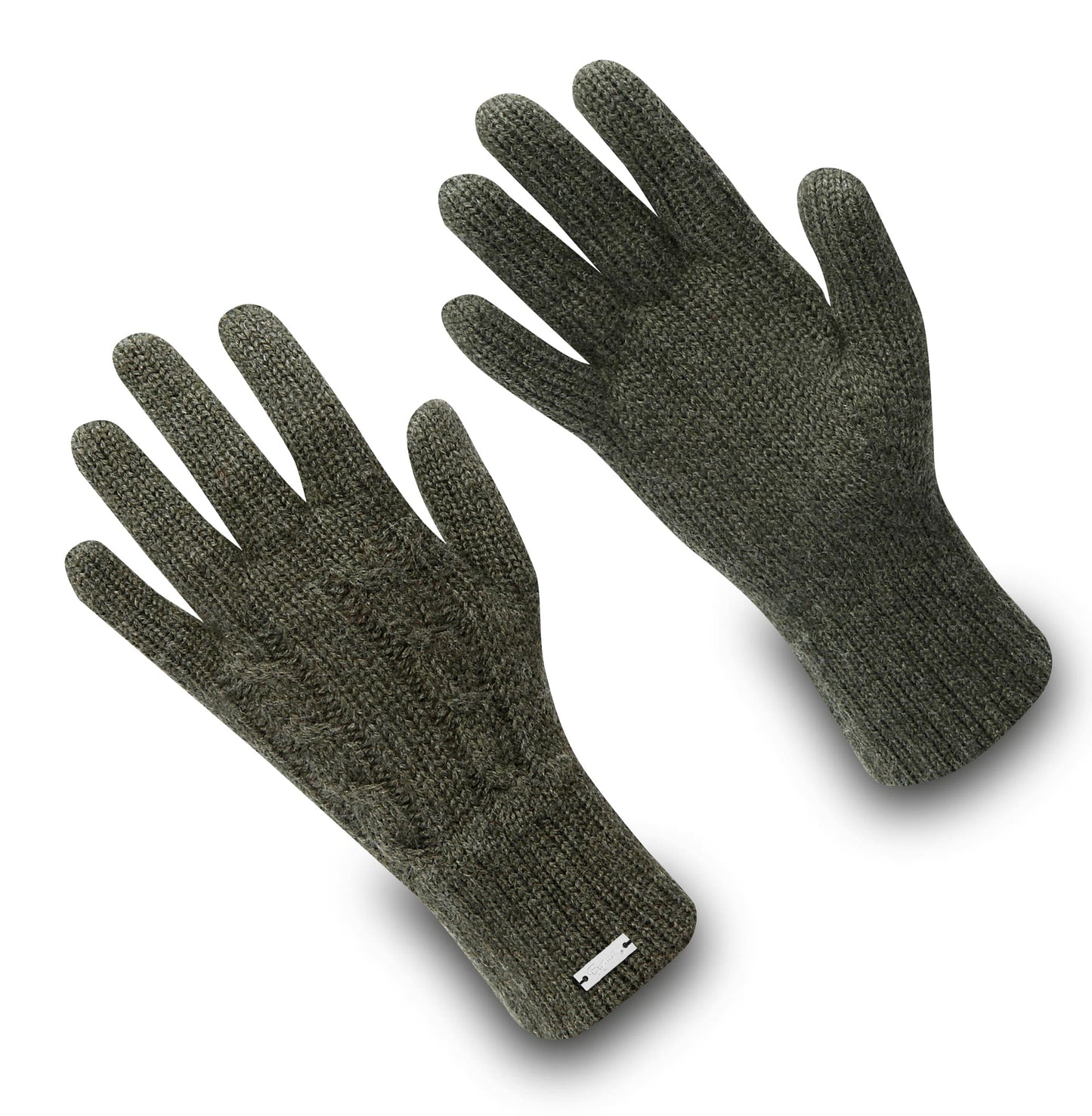Vlněné rukavice s kašmírem Frozen City s copánky