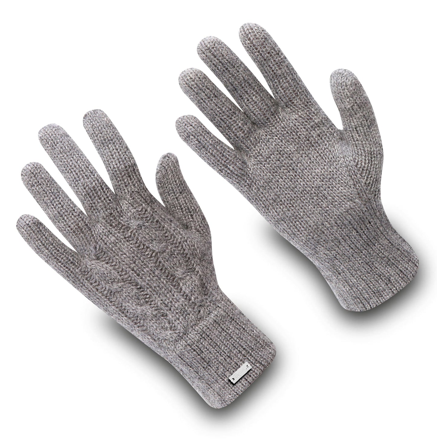 Woolen gloves with cashmere Frozen City with braids